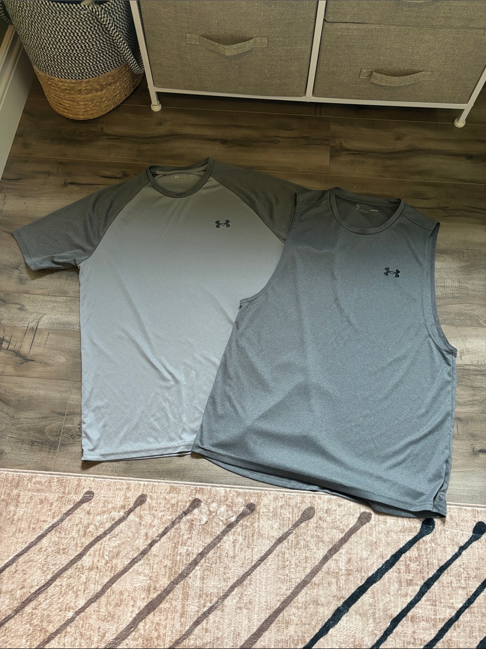 Under Armour Men's Gray Sleeveless and Short-Sleeve Performance Tops - Two-Pack